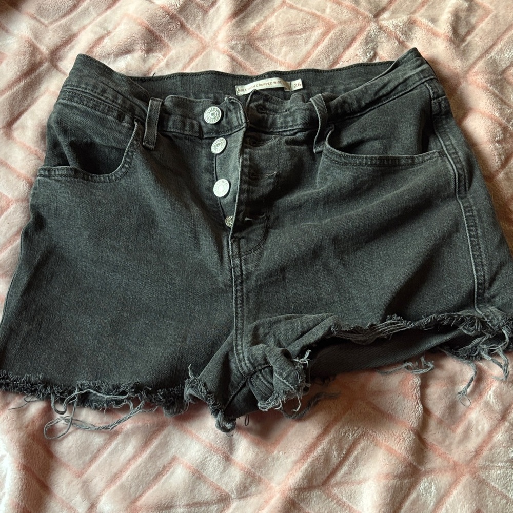 Levi's Black Jean Shorts for Women